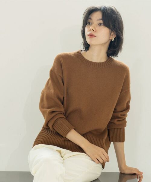 OPAQUE.CLIP / オペーク ドット クリップ ニット・セーター | バックボタンリラクシーニット【洗濯機OK】《8col》 | 詳細21