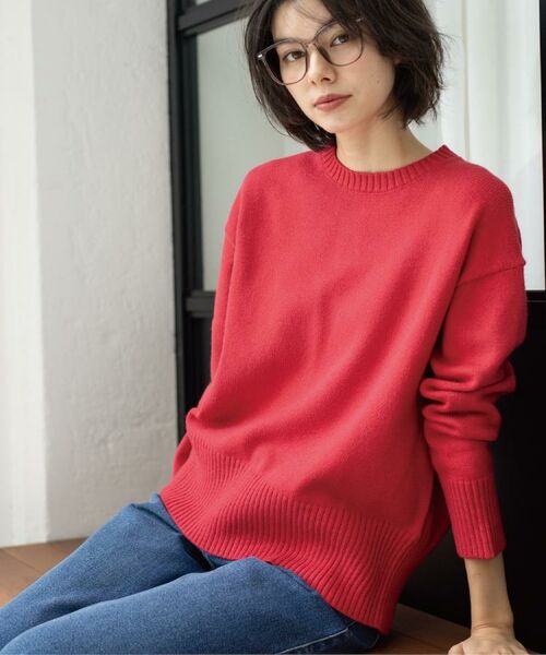 OPAQUE.CLIP / オペーク ドット クリップ ニット・セーター | バックボタンリラクシーニット【洗濯機OK】《8col》 | 詳細22