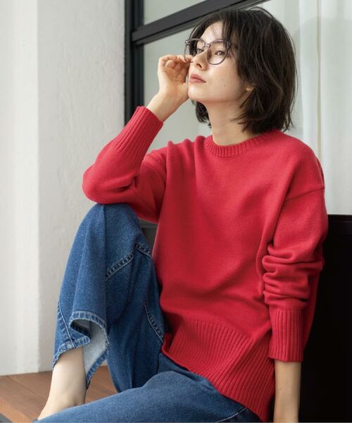 OPAQUE.CLIP / オペーク ドット クリップ ニット・セーター | バックボタンリラクシーニット【洗濯機OK】《8col》 | 詳細23