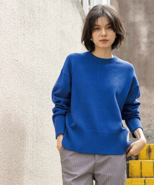 OPAQUE.CLIP / オペーク ドット クリップ ニット・セーター | バックボタンリラクシーニット【洗濯機OK】《8col》 | 詳細26