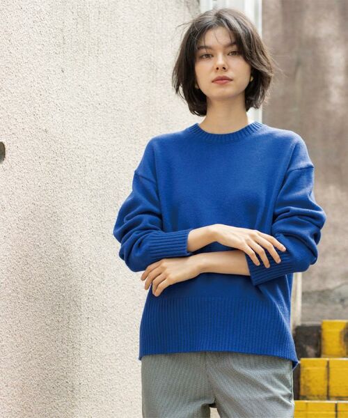 OPAQUE.CLIP / オペーク ドット クリップ ニット・セーター | バックボタンリラクシーニット【洗濯機OK】《8col》 | 詳細29