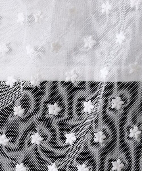 OPAQUE.CLIP / オペーク ドット クリップ カットソー | チュールフラワー刺繍シアートップス【洗濯機OK】 | 詳細4