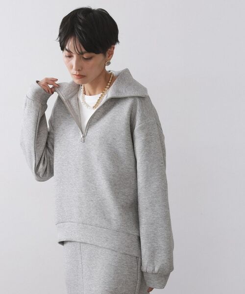 OPAQUE.CLIP / オペーク ドット クリップ カットソー | ハーフジップトップス/セットアップ対応可【洗濯機OK】 | 詳細5