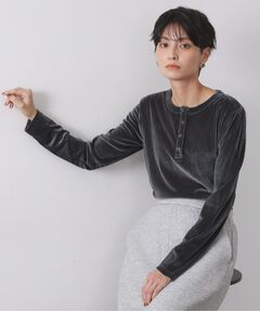 OPAQUE.CLIP / オペーク ドット クリップ カットソー | ベロアタッチリブトップス【洗濯機OK】