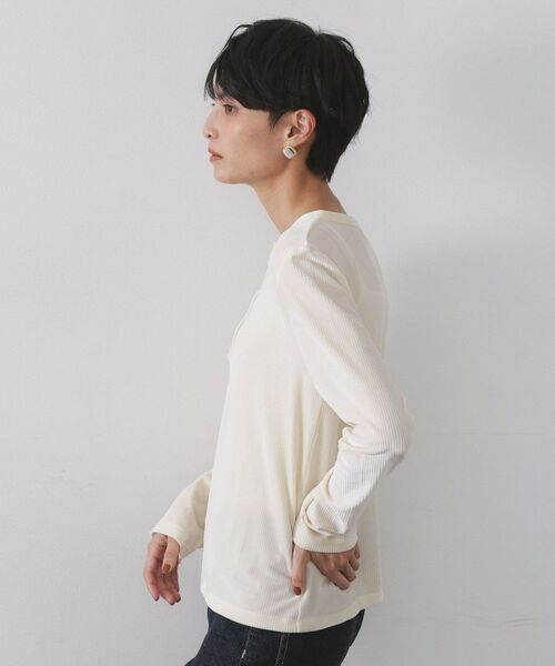 OPAQUE.CLIP / オペーク ドット クリップ カットソー | ベロアタッチリブトップス【洗濯機OK】 | 詳細1