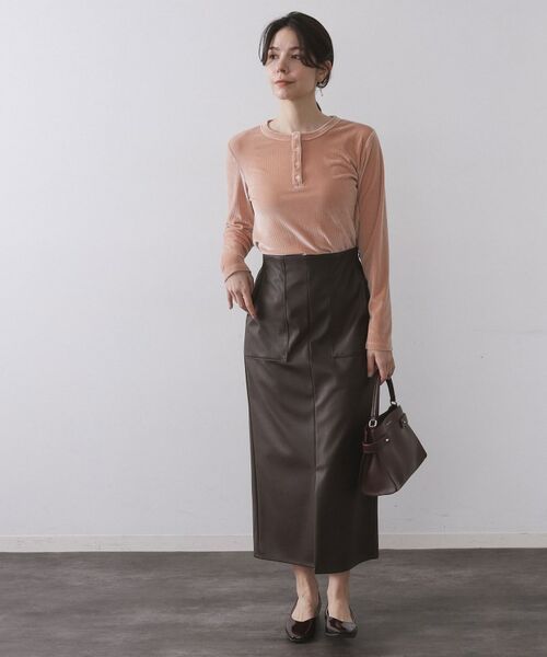 OPAQUE.CLIP / オペーク ドット クリップ カットソー | ベロアタッチリブトップス【洗濯機OK】 | 詳細10