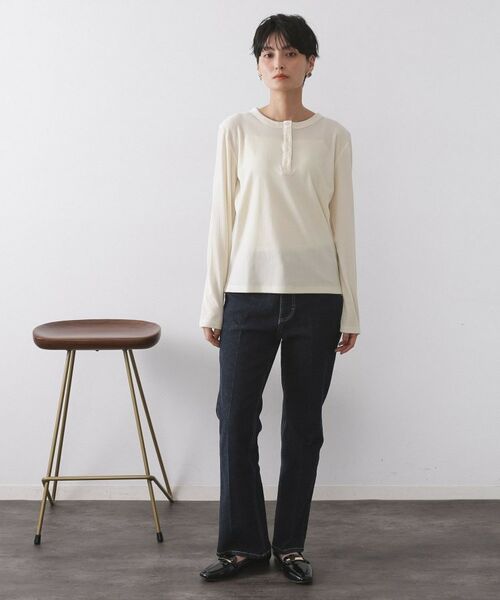 OPAQUE.CLIP / オペーク ドット クリップ カットソー | ベロアタッチリブトップス【洗濯機OK】 | 詳細3