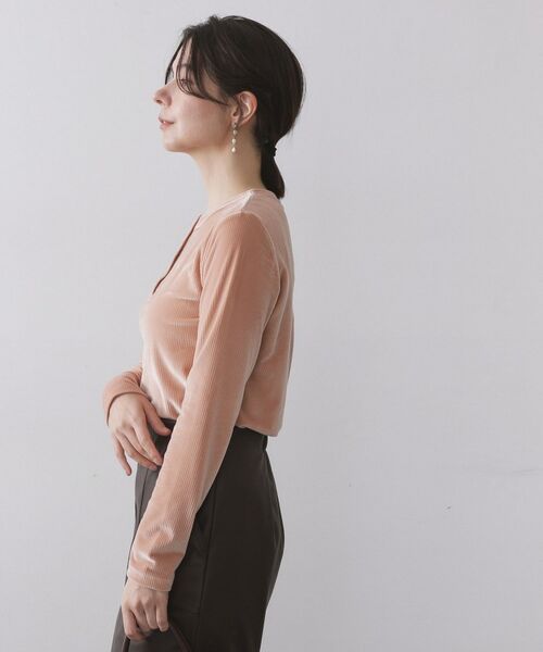 OPAQUE.CLIP / オペーク ドット クリップ カットソー | ベロアタッチリブトップス【洗濯機OK】 | 詳細9