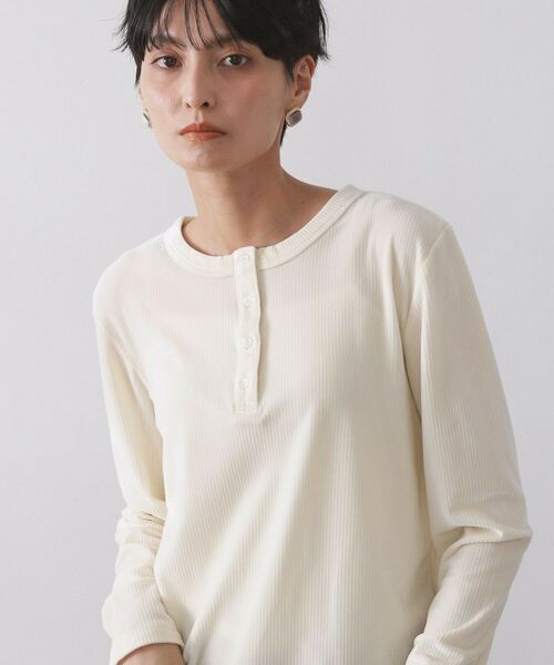 OPAQUE. CLIP/オペーク ドット クリップ ベロアタッチリブトップス【洗濯機OK】 オフホワイト(003) 38(M) OPAQUE. CLIP/オペーク ドット クリップ ベロアタッチリブトップス【洗濯機OK】 オフホワイト(003) 38(M)