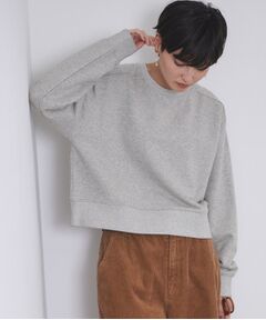 OPAQUE.CLIP / オペーク ドット クリップ スウェット | ラメ裏毛ショートプルオーバー【洗濯機OK】