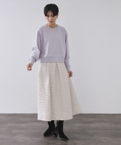 OPAQUE.CLIP / オペーク ドット クリップ スウェット | ラメ裏毛ショートプルオーバー【洗濯機OK】 | 詳細10