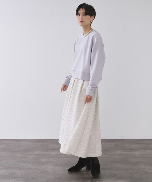 OPAQUE.CLIP / オペーク ドット クリップ スウェット | ラメ裏毛ショートプルオーバー【洗濯機OK】 | 詳細11