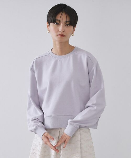 OPAQUE.CLIP / オペーク ドット クリップ スウェット | ラメ裏毛ショートプルオーバー【洗濯機OK】 | 詳細13