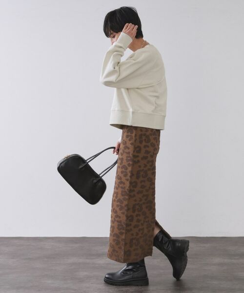 OPAQUE.CLIP / オペーク ドット クリップ スウェット | ラメ裏毛ショートプルオーバー【洗濯機OK】 | 詳細2