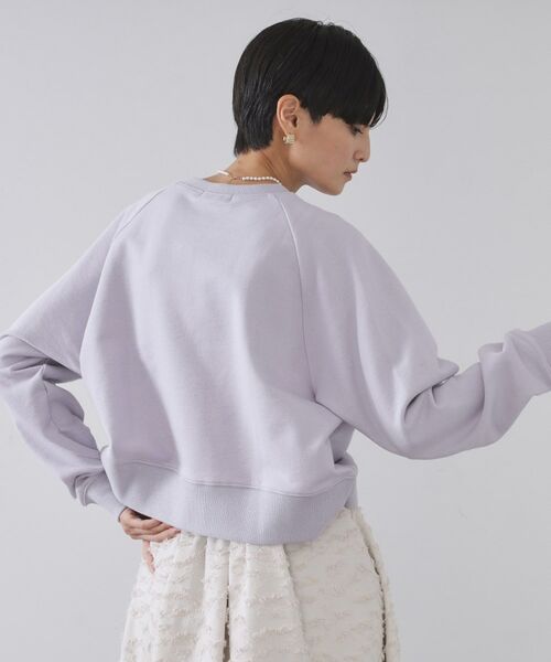 OPAQUE.CLIP / オペーク ドット クリップ スウェット | ラメ裏毛ショートプルオーバー【洗濯機OK】 | 詳細9