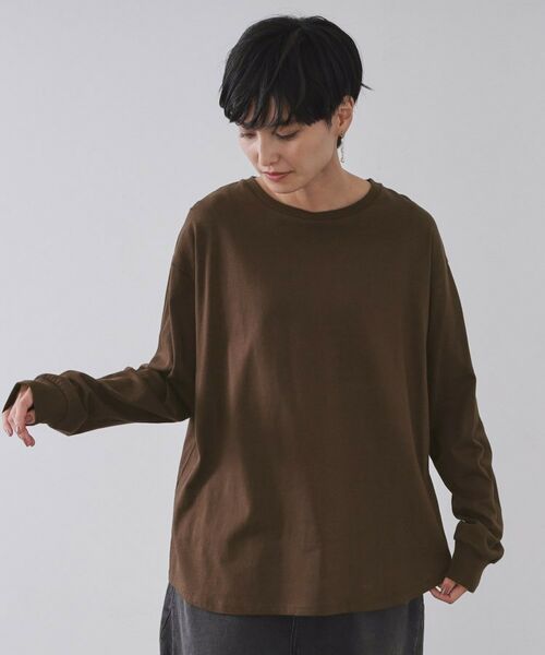 OPAQUE.CLIP / オペーク ドット クリップ カットソー | リラクシーロングTシャツ【洗濯機OK】 | 詳細13