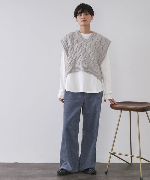 OPAQUE.CLIP / オペーク ドット クリップ カットソー | リラクシーロングTシャツ【洗濯機OK】 | 詳細2