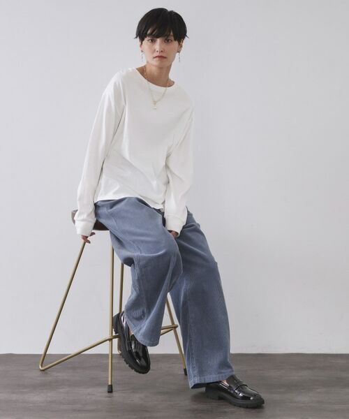 OPAQUE.CLIP / オペーク ドット クリップ カットソー | リラクシーロングTシャツ【洗濯機OK】 | 詳細3