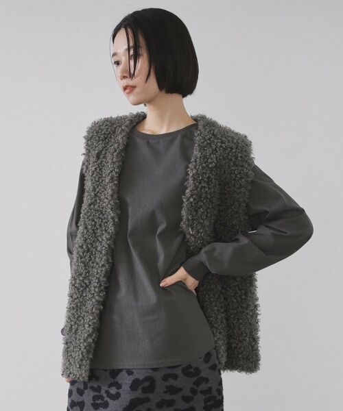 OPAQUE.CLIP / オペーク ドット クリップ カットソー | リラクシーロングTシャツ【洗濯機OK】 | 詳細5