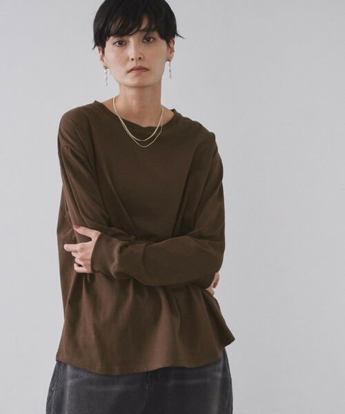 OPAQUE. CLIP/オペーク ドット クリップ リラクシーロングTシャツ【洗濯機OK】 ブラウン(044) 00(00) OPAQUE. CLIP/オペーク ドット クリップ リラクシーロングTシャツ【洗濯機OK】 ブラウン(044) 00(00)