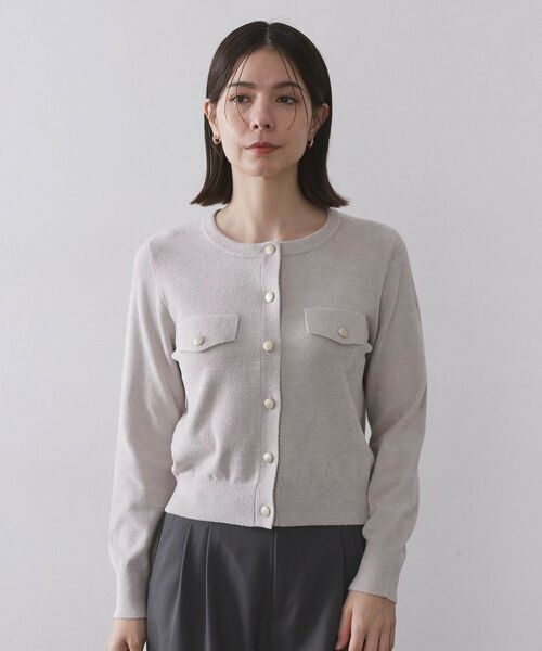 OPAQUE.CLIP / オペーク ドット クリップ カーディガン・ボレロ | モールニットクルーカーディガン【洗濯機OK】 | 詳細13