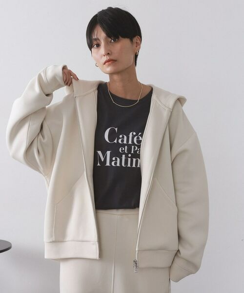 OPAQUE. CLIP/オペーク ドット クリップ ダブルジップフーディ/セットアップ対応【洗濯機OK】 オフホワイト(003) 40(L)