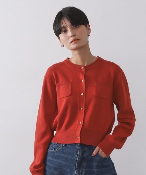 OPAQUE.CLIP / オペーク ドット クリップ カーディガン・ボレロ | 《andGIRL掲載》金ボタンニットカーディガン/衿取り外し可【洗濯機OK】 | 詳細12