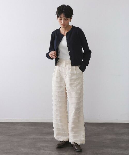 OPAQUE.CLIP / オペーク ドット クリップ カーディガン・ボレロ | 《andGIRL掲載》金ボタンニットカーディガン/衿取り外し可【洗濯機OK】 | 詳細16