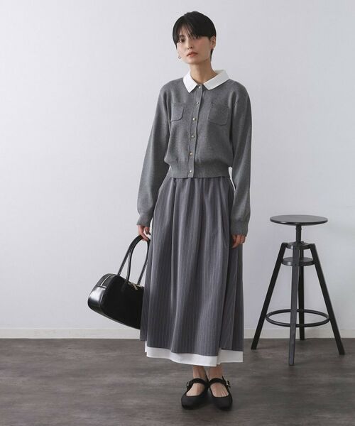 OPAQUE.CLIP / オペーク ドット クリップ カーディガン・ボレロ | 《andGIRL掲載》金ボタンニットカーディガン/衿取り外し可【洗濯機OK】 | 詳細2