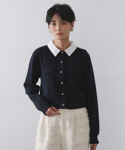 OPAQUE.CLIP / オペーク ドット クリップ カーディガン・ボレロ | 《andGIRL掲載》金ボタンニットカーディガン/衿取り外し可【洗濯機OK】 | 詳細22