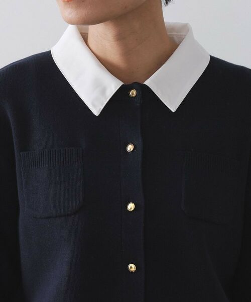 OPAQUE.CLIP / オペーク ドット クリップ カーディガン・ボレロ | 《andGIRL掲載》金ボタンニットカーディガン/衿取り外し可【洗濯機OK】 | 詳細25