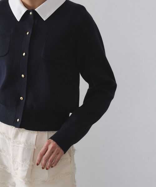 OPAQUE.CLIP / オペーク ドット クリップ カーディガン・ボレロ | 《andGIRL掲載》金ボタンニットカーディガン/衿取り外し可【洗濯機OK】 | 詳細26