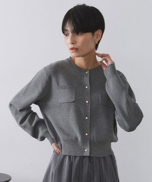 OPAQUE.CLIP / オペーク ドット クリップ カーディガン・ボレロ | 《andGIRL掲載》金ボタンニットカーディガン/衿取り外し可【洗濯機OK】 | 詳細5