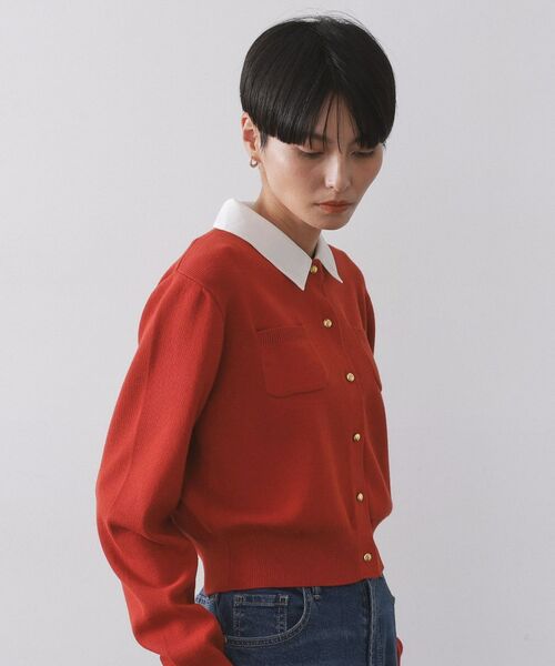 OPAQUE.CLIP / オペーク ドット クリップ カーディガン・ボレロ | 《andGIRL掲載》金ボタンニットカーディガン/衿取り外し可【洗濯機OK】 | 詳細9