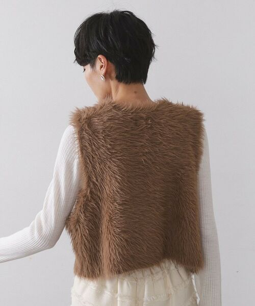 OPAQUE.CLIP / オペーク ドット クリップ ベスト | 《andGIRL掲載》シャギーニット ショートベスト【洗濯機OK】 | 詳細15