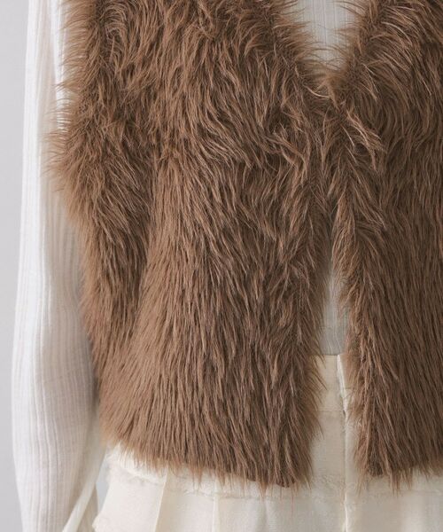 OPAQUE.CLIP / オペーク ドット クリップ ベスト | 《andGIRL掲載》シャギーニット ショートベスト【洗濯機OK】 | 詳細18