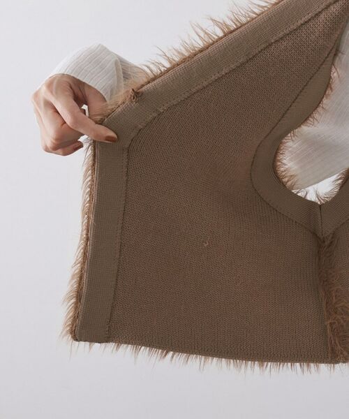 OPAQUE.CLIP / オペーク ドット クリップ ベスト | 《andGIRL掲載》シャギーニット ショートベスト【洗濯機OK】 | 詳細20