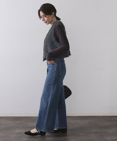 OPAQUE.CLIP / オペーク ドット クリップ ベスト | 《andGIRL掲載》シャギーニット ショートベスト【洗濯機OK】 | 詳細3