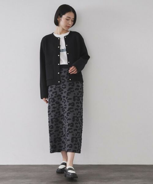 OPAQUE.CLIP / オペーク ドット クリップ カーディガン・ボレロ | スナップボタン ダブルフェイス配色ニットカーディガン【洗濯機OK】 | 詳細15