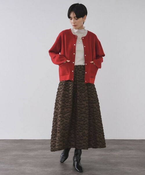 OPAQUE.CLIP / オペーク ドット クリップ カーディガン・ボレロ | スナップボタン ダブルフェイス配色ニットカーディガン【洗濯機OK】 | 詳細20