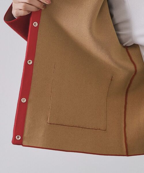 OPAQUE.CLIP / オペーク ドット クリップ カーディガン・ボレロ | スナップボタン ダブルフェイス配色ニットカーディガン【洗濯機OK】 | 詳細22