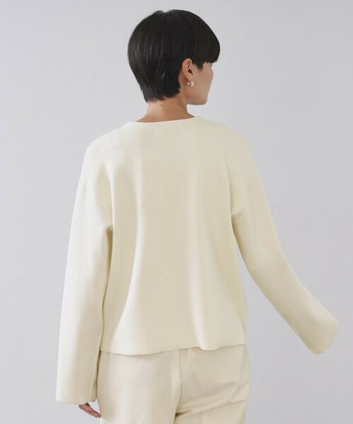 OPAQUE.CLIP / オペーク ドット クリップ カーディガン・ボレロ | スナップボタン ダブルフェイス配色ニットカーディガン【洗濯機OK】 | 詳細26