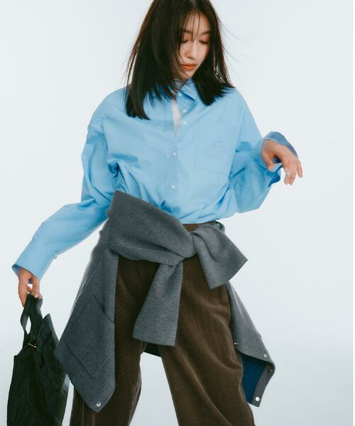 OPAQUE.CLIP / オペーク ドット クリップ カーディガン・ボレロ | スナップボタン ダブルフェイス配色ニットカーディガン【洗濯機OK】 | 詳細3