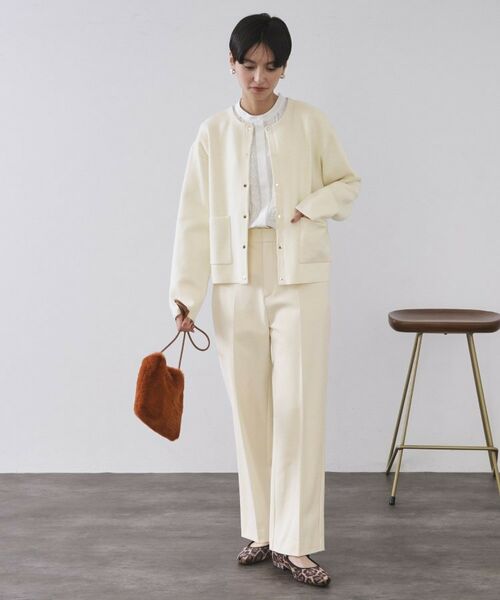 OPAQUE.CLIP / オペーク ドット クリップ カーディガン・ボレロ | スナップボタン ダブルフェイス配色ニットカーディガン【洗濯機OK】 | 詳細5