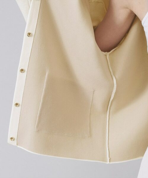 OPAQUE.CLIP / オペーク ドット クリップ カーディガン・ボレロ | スナップボタン ダブルフェイス配色ニットカーディガン【洗濯機OK】 | 詳細7