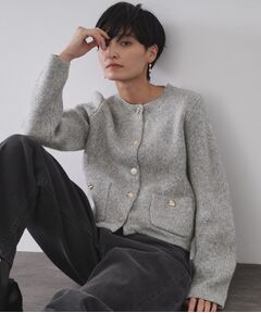 OPAQUE.CLIP / オペーク ドット クリップ カーディガン・ボレロ | ビジューボタンニットカーディガン【洗える】