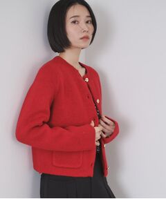 OPAQUE.CLIP / オペーク ドット クリップ カーディガン・ボレロ | ビジューボタンニットカーディガン【洗える】