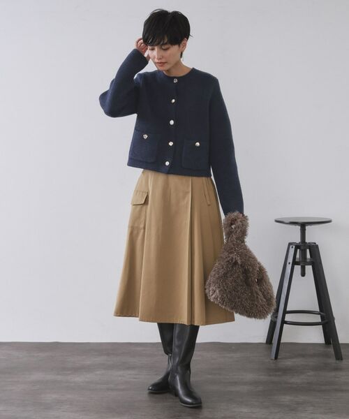 OPAQUE.CLIP / オペーク ドット クリップ カーディガン・ボレロ | ビジューボタンニットカーディガン【洗える】 | 詳細12