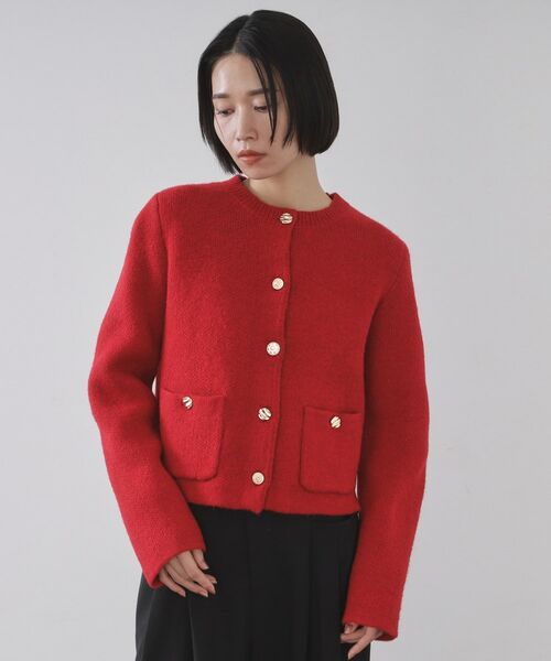 OPAQUE.CLIP / オペーク ドット クリップ カーディガン・ボレロ | ビジューボタンニットカーディガン【洗える】 | 詳細15
