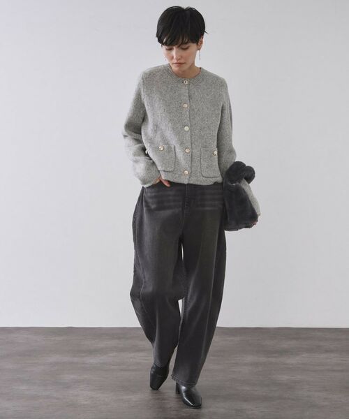 OPAQUE.CLIP / オペーク ドット クリップ カーディガン・ボレロ | ビジューボタンニットカーディガン【洗える】 | 詳細4